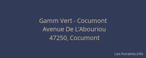 Gamm Vert - Cocumont