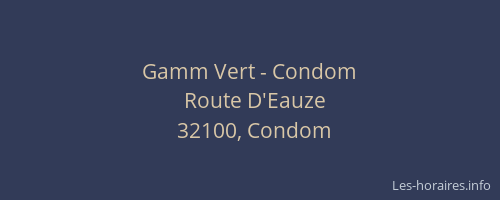 Gamm Vert - Condom