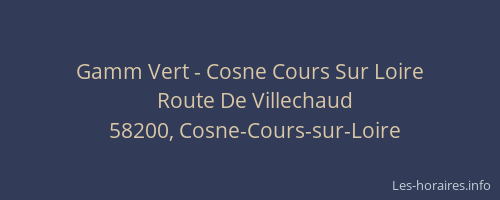 Gamm Vert - Cosne Cours Sur Loire