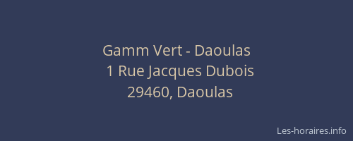 Gamm Vert - Daoulas