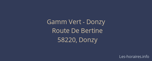 Gamm Vert - Donzy