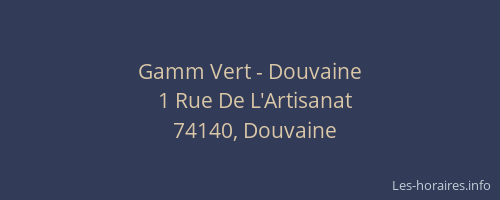 Gamm Vert - Douvaine