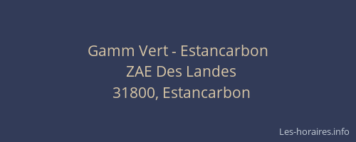 Gamm Vert - Estancarbon