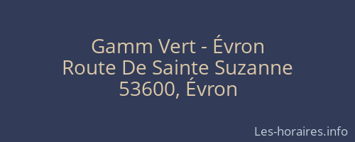 Gamm Vert - Évron