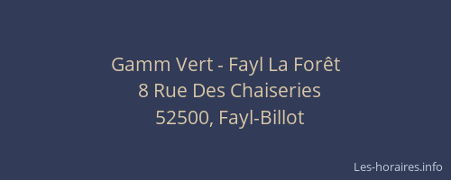 Gamm Vert - Fayl La For&ecirc;t