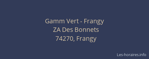 Gamm Vert - Frangy