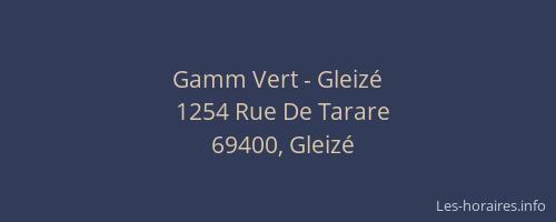 Gamm Vert - Gleizé