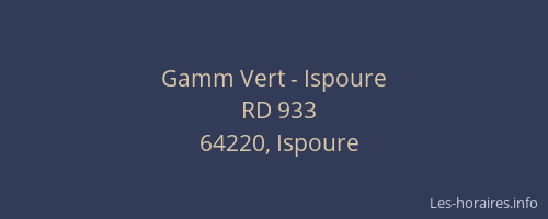 Gamm Vert - Ispoure