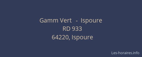 Gamm Vert   -  Ispoure