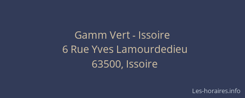 Gamm Vert - Issoire