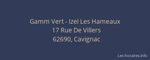 Gamm Vert - Izel Les Hameaux