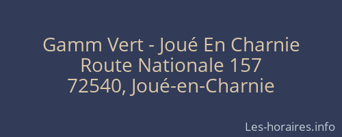 Gamm Vert - Joué En Charnie