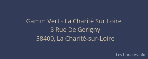 Gamm Vert - La Charit&eacute; Sur Loire