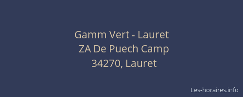 Gamm Vert - Lauret