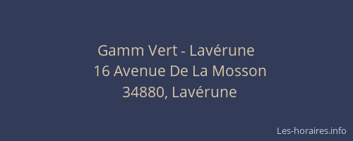 Gamm Vert - Lavérune