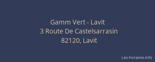 Gamm Vert - Lavit