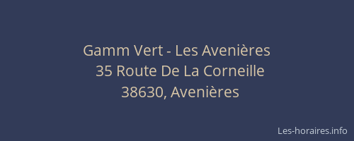 Gamm Vert - Les Aveni&egrave;res