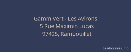 Gamm Vert - Les Avirons