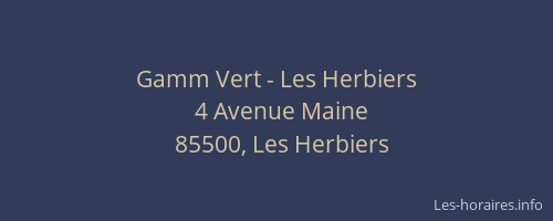 Gamm Vert - Les Herbiers