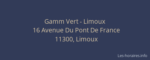 Gamm Vert - Limoux