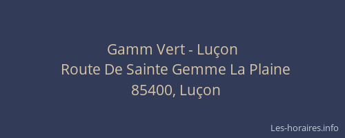 Gamm Vert - Luçon