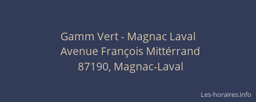 Gamm Vert - Magnac Laval