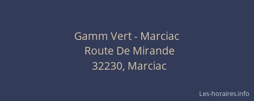 Gamm Vert - Marciac