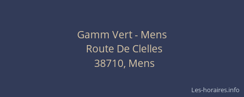 Gamm Vert - Mens