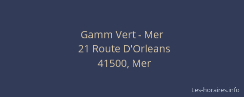Gamm Vert - Mer