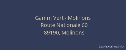 Gamm Vert - Molinons