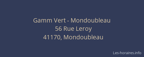 Gamm Vert - Mondoubleau