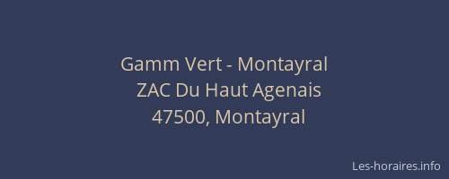 Gamm Vert - Montayral