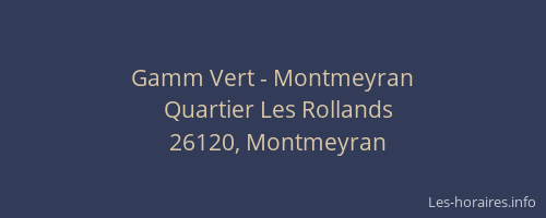 Gamm Vert - Montmeyran
