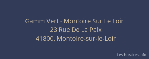 Gamm Vert - Montoire Sur Le Loir