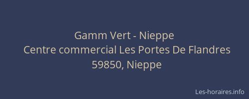 Gamm Vert - Nieppe