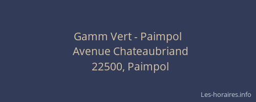 Gamm Vert - Paimpol
