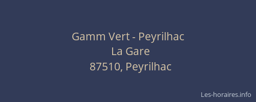 Gamm Vert - Peyrilhac