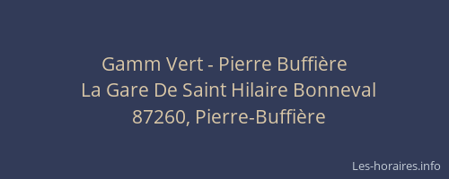 Gamm Vert - Pierre Buffière