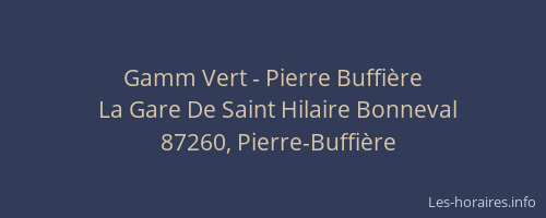 Gamm Vert - Pierre Buffi&egrave;re