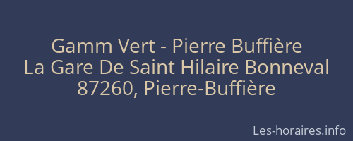 Gamm Vert - Pierre Buffière