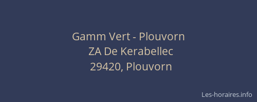 Gamm Vert - Plouvorn