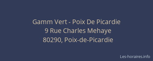 Gamm Vert - Poix De Picardie