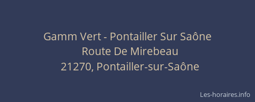 Gamm Vert - Pontailler Sur Sa&ocirc;ne