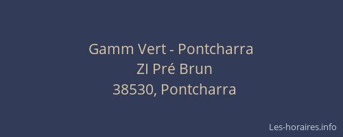 Gamm Vert - Pontcharra