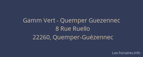 Gamm Vert - Quemper Guezennec