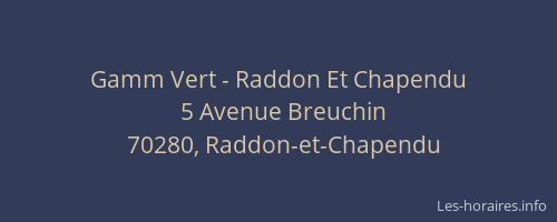 Gamm Vert - Raddon Et Chapendu