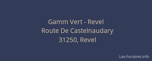 Gamm Vert - Revel