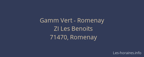 Gamm Vert - Romenay