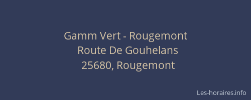 Gamm Vert - Rougemont