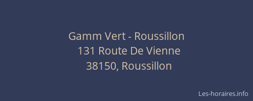Gamm Vert - Roussillon